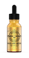 Gold Label 5000mg high-potency CBD isolate oil tincture bottle